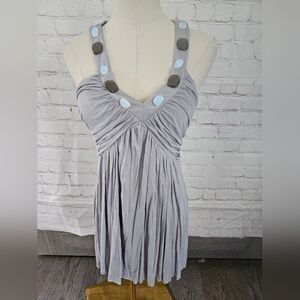 Prairie New York Tunic Tank w/ Stones | Pale Gray | Small | NWOT